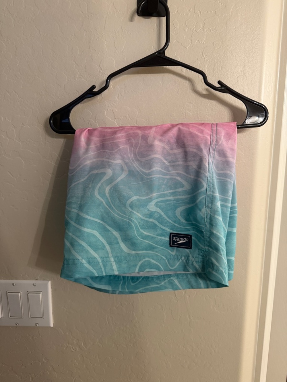 Speedo Pink and Teal Ombre Swim Shorts